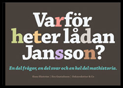 Ekström, Hans | Varför heter lådan Jansson? : 100 kända namn på mat och dryck.