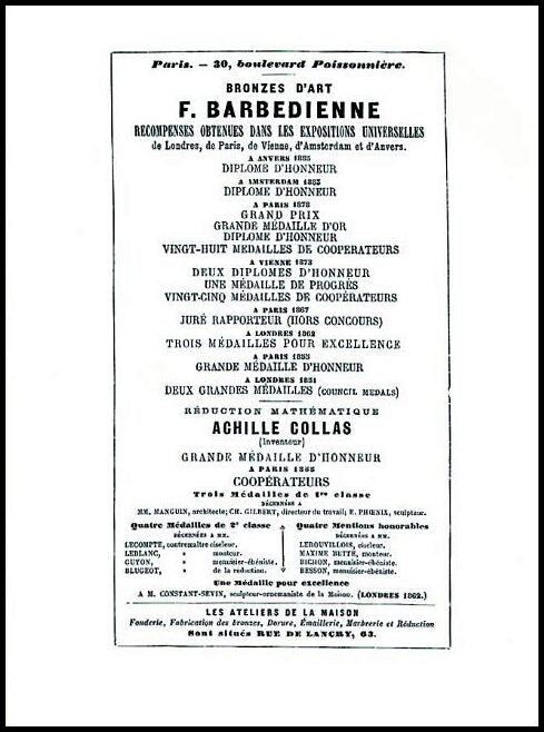 Schiffer Publishing, Ltd. | 1886 Catalog Of The French Bronze Foundry Of F. Barbedienne